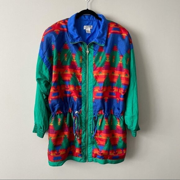 Vintage Lavon Southwestern Windbreaker Jacket - Picture 2 of 6